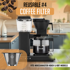 Reusable #4 Coffee Filter for Technivorm Moccamaster KBGV, KBT