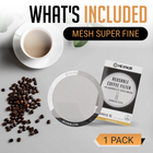 Reusable Metal Filter for AeroPress XL Coffee Makers - Silver