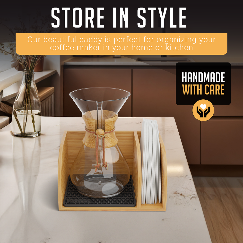 Pour Over HEXNUB Bamboo Lid For Chemex Heat-Retaining