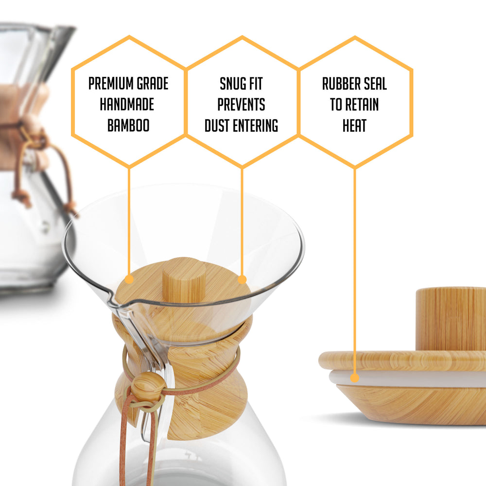 Chemex Bamboo Lid, Fits All Chemex Carafes – HEXNUB