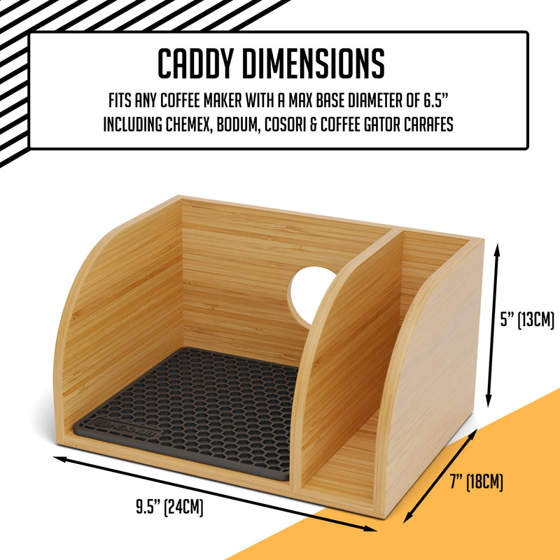 Bamboo Caddy for Chemex, Bodum & Cosori Coffee Makers